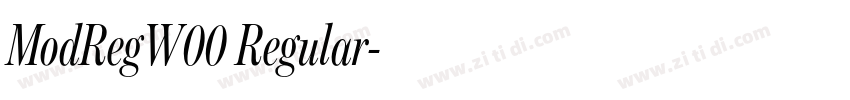 ModRegW00 Regular字体转换